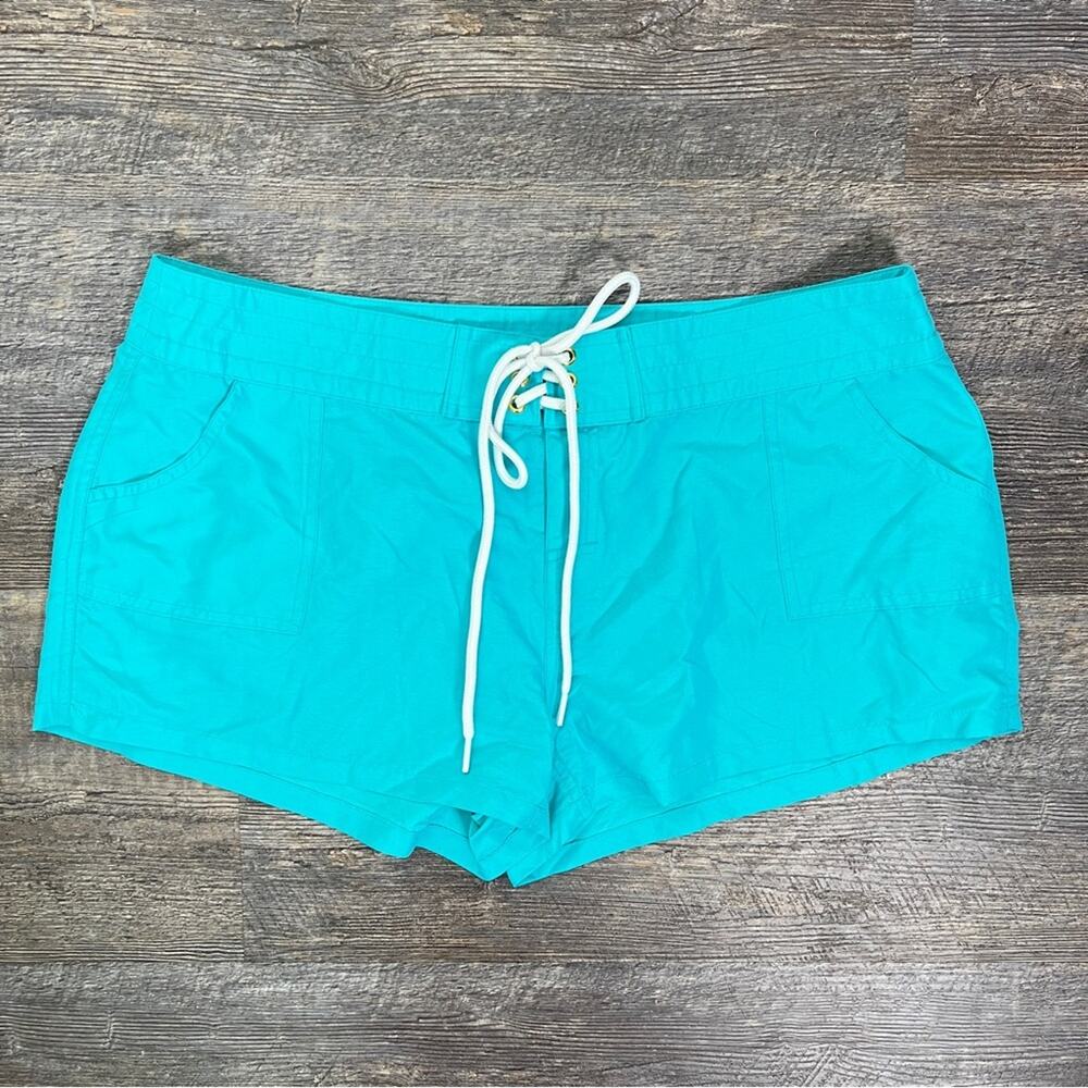 Venus teal blue casual beach shorts size large L B168